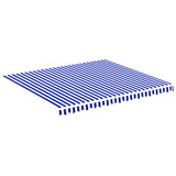 Vidaxl zastępczy materiał dla luifel 4x3,5 m niebiesko -biały
