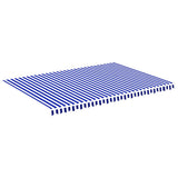 Vidaxl zastępczy materiał dla luifel 5x3,5 m niebiesko -biały