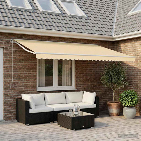 Vidaxl zastępczy materiał dla luifel 6x3,5 m krem ​​-kolory