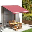 Vidaxl zastępczy materiał dla luifel 4x3 m Bordeaux Red