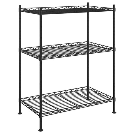 Regał magazynowy Vidaxx 3-warstwowy 150 kg 60x35x76 cm czarny