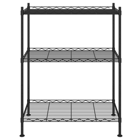 Regał magazynowy Vidaxx 3-warstwowy 150 kg 60x35x76 cm czarny