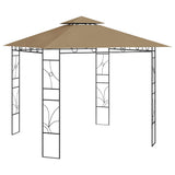 Vidaxl arbor 160 g m² 3x3x2,7 m taupe