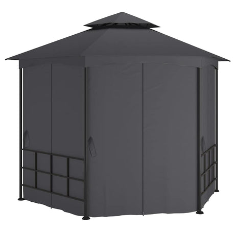 Vidaxl Arbor z ścianami bocznymi 3,1x2,7 m antracytowymi