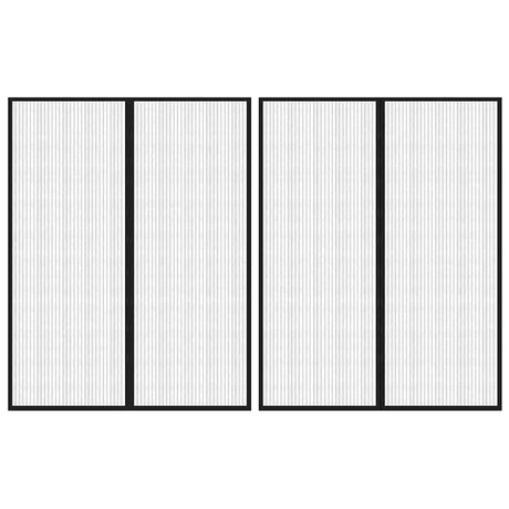 Vidaxl Owad Zasłony 2 szt. Magnetyczny 230x160 cm Czarny