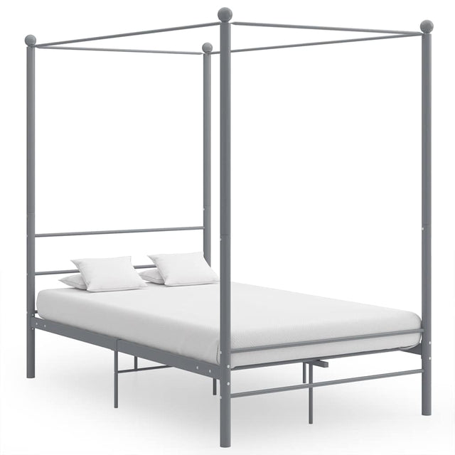 Vidaxl hemelbedframe metaal grijs 120x200 cm