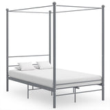 Vidaxl hemelbedframe metaal grijs 140x200 cm