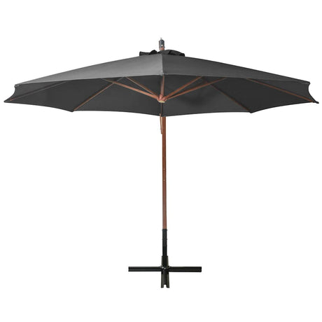 Vidaxl pływający parasol z biegunem 3,5x2,9 m stałym antracytem sosny