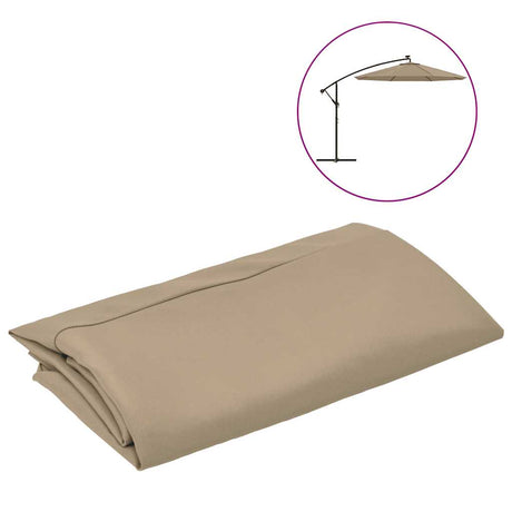 Vidaxl zastępczy materiał do pływającego parasolu 300 cm taupe