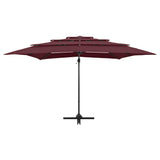 Vidaxl Parasol 4-warrowar
