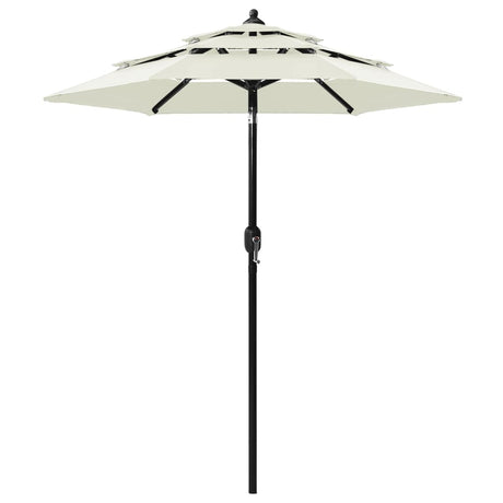 Vidaxl Parasol 3-warstwowy z aluminiowym biegunem 2 M w kolorze piasku
