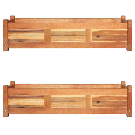 Podwyższone donice Vidaxx 2 szt. 100x30x25 cm, drewno akacjowe