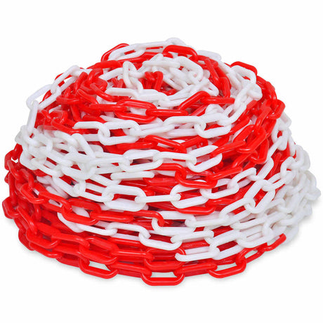 Łańcuchy zabezpieczające Vidaxxl 2 szt. 30 m plastikowe czerwono-białe