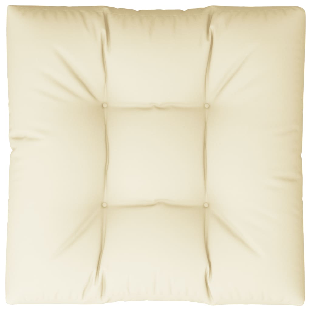 Vidaxl palet poduszka 80x80x12 cm tkaniny crème -colored