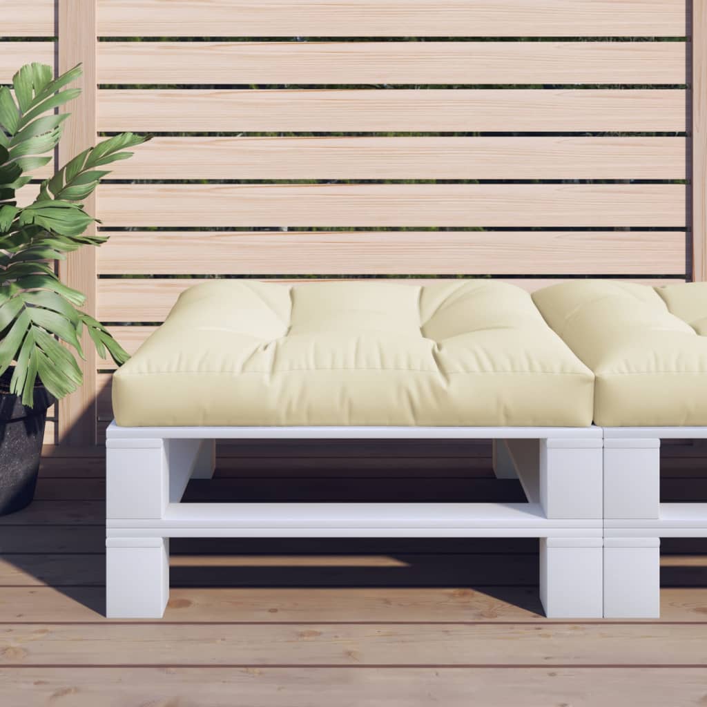 Vidaxl palet poduszka 80x80x12 cm tkaniny crème -colored