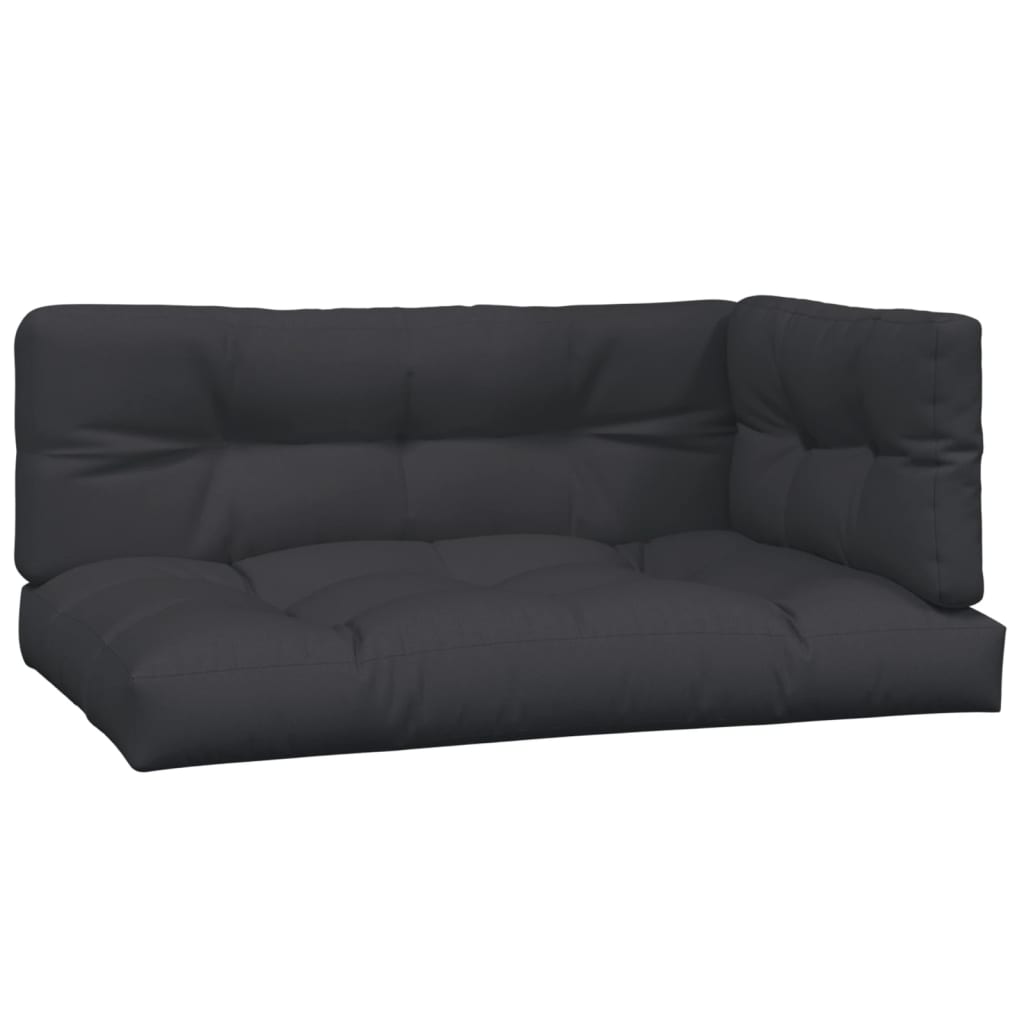 Vidaxl palet poduszki 3 St Fabric Black