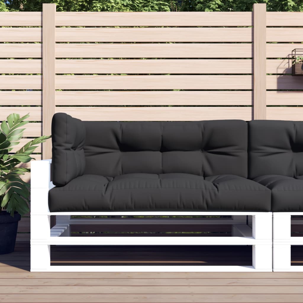 Vidaxl palet poduszki 3 St Fabric Black