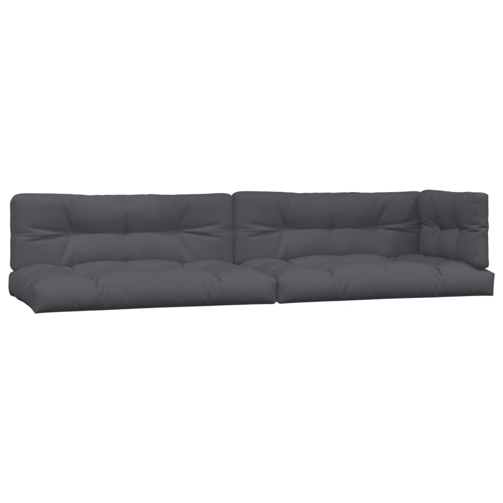 Vidaxl palet poduszki 5 St Fabric -antracyt -okolowane