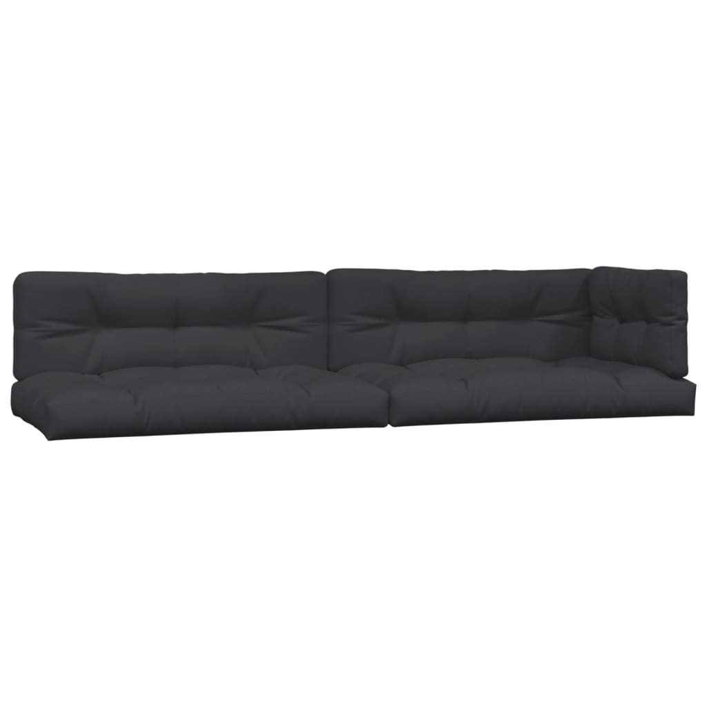 Vidaxl palet poduszki 5 St Fabric Black
