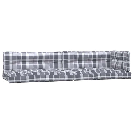 Vidaxl palet poduszki 5 St Fabric Diamond Wzór szary