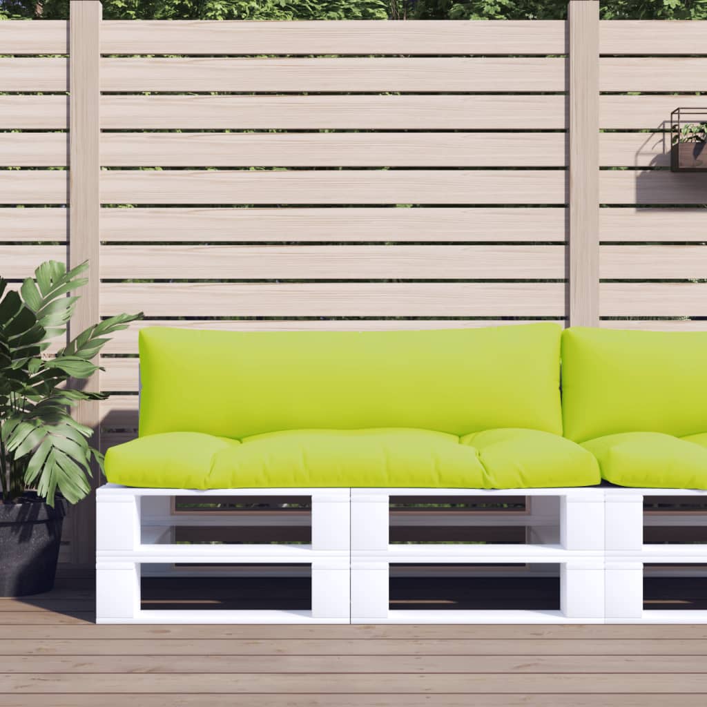 Vidaxl palet poduszki 2 St Fabric przezroczysty zielony