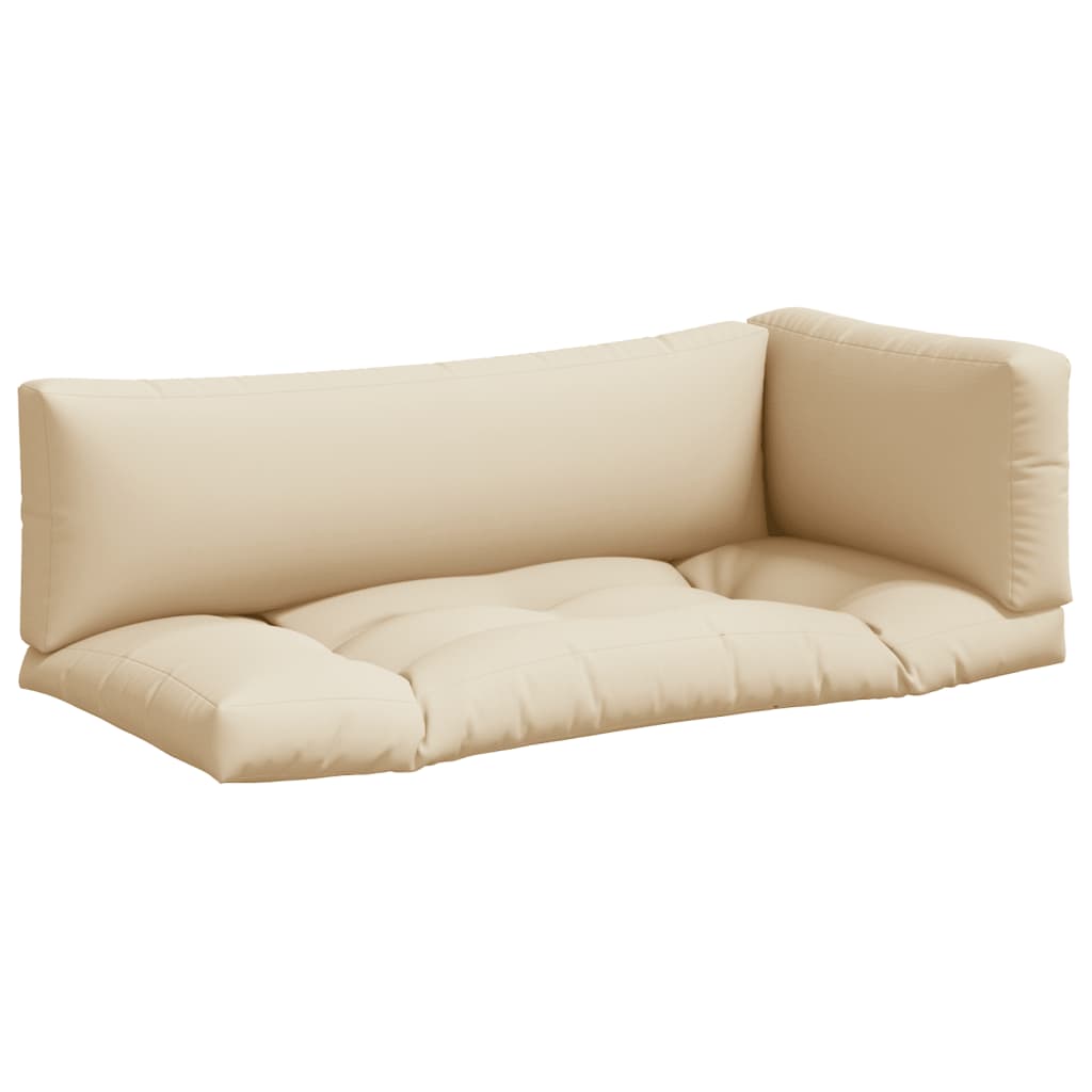 Vidaxl palet poduszki 3 St Fabric Beige