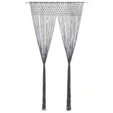 Vidaxl Curtain Macramé 140x240 cm bawełniany antracyt