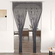 Vidaxl Curtain Macramé 140x240 cm bawełniany antracyt