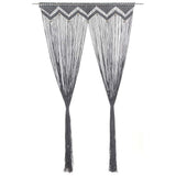 Vidaxl Curtain Macramé 140x240 cm bawełniany antracyt