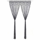 Vidaxl Curtain Macramé 140x240 cm bawełniany antracyt