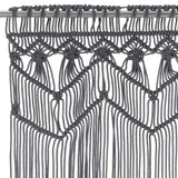 Vidaxl Curtain Macramé 140x240 cm bawełniany antracyt