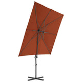 Vidaxl Floating Parasol ze stalowym biegunem 250x250 cm terakotowym -