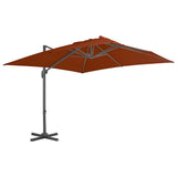 Vidaxl Floating Parasol z aluminiowym biegunem 300x300 cm teracotta -colored