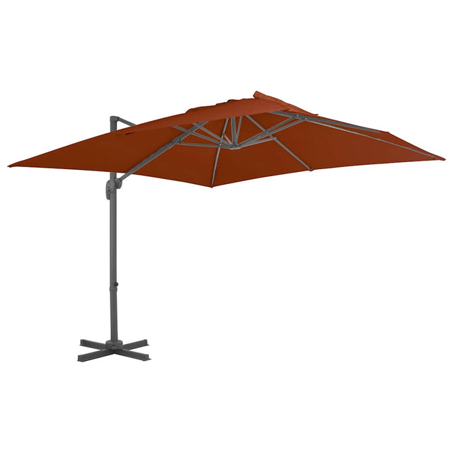 Vidaxl Floating Parasol z aluminiowym biegunem 300x300 cm teracotta -colored