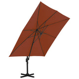 Vidaxl Floating Parasol z aluminiowym biegunem 300x300 cm teracotta -colored