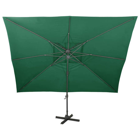 Vidaxl pływający parasol z podwójnym dachem 400x300 cm zielony