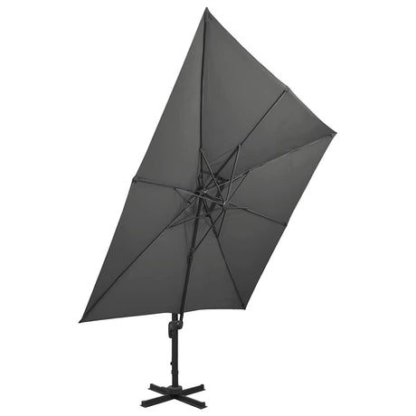 Pływający parasol Vidaxx z podwójnym dachem 300x300 cm antracyt