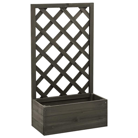 Vidaxl Latwerkplantenbak 50x25x90 cm stałą sosnową szarość