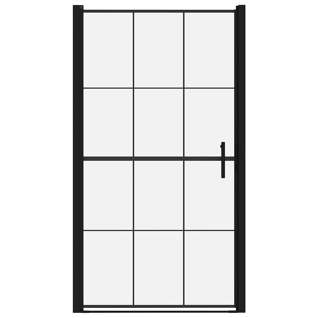 VIDAXL Prysznic drzwi 100x178 cm hartowany szklany czarny