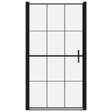 VIDAXL Prysznic drzwi 100x178 cm hartowany szklany czarny