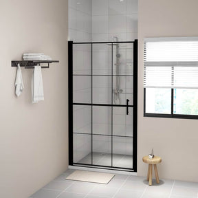 VIDAXL Prysznic drzwi 100x178 cm hartowany szklany czarny
