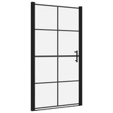 VIDAXL Prysznic drzwi 100x178 cm hartowany szklany czarny