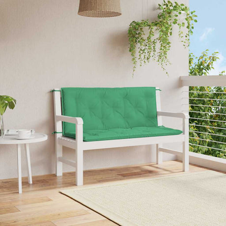 Vidaxl tuinbankkussen 120x(50+50)x7 cm oxford stof groen