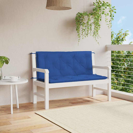 Vidaxl tuinbankkussen 120x(50+50)x7 cm oxford stof blauw
