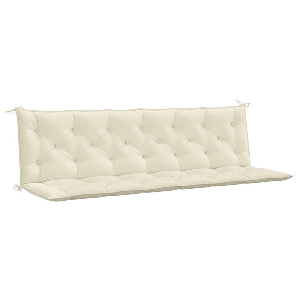 Vidaxl Garden Bench poduszka 200x (50+50) x7 cm Oxford CrèmeWit