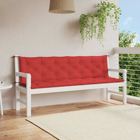 Vidaxl tuinbankkussen 200x(50+50)x7 cm oxford stof rood
