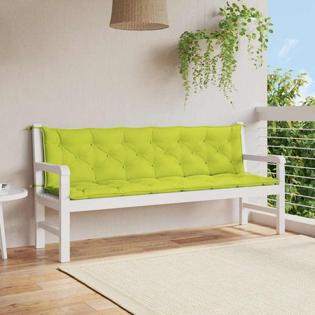 Vidaxl tuinbankkussen 200x(50+50)x7 cm oxford stof felgroen