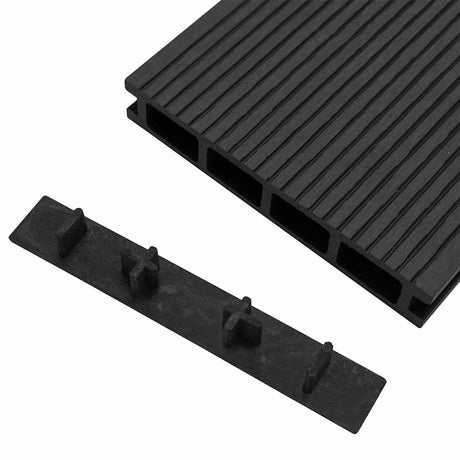 Vidaxl Terrace Cover Cap 10 St Plastic Black