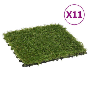 Vidaxl Artificial Grass Tiles 11 St 30x30 cm zielony