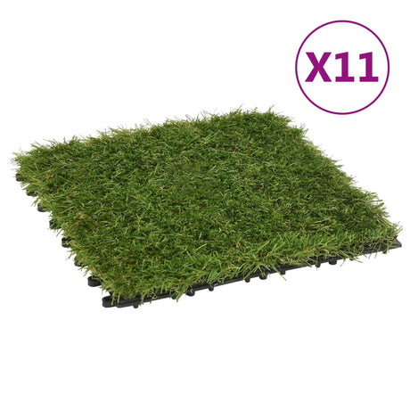 Vidaxl Artificial Grass Tiles 11 St 30x30 cm zielony
